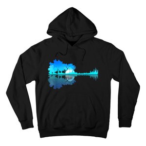 Guitar Lake Reflection Guitarist Music Love Guitar Musician Hoodie