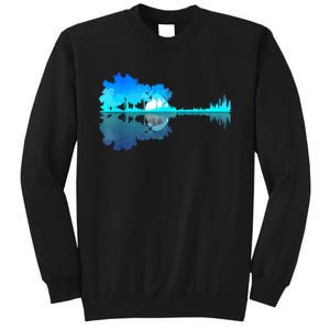 Guitar Lake Reflection Guitarist Music Love Guitar Musician Sweatshirt