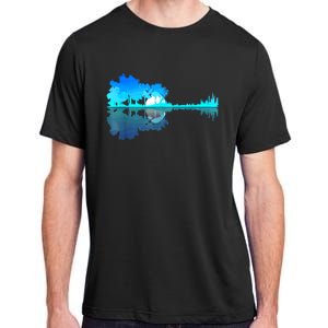 Guitar Lake Reflection Guitarist Music Love Guitar Musician Adult ChromaSoft Performance T-Shirt