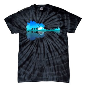 Guitar Lake Reflection Guitarist Music Love Guitar Musician Tie-Dye T-Shirt