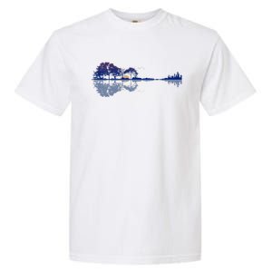 Guitar Lake Reflections In Blue Music Lovers Guitar Garment-Dyed Heavyweight T-Shirt