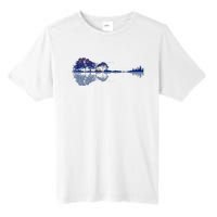 Guitar Lake Reflections In Blue Music Lovers Guitar Tall Fusion ChromaSoft Performance T-Shirt