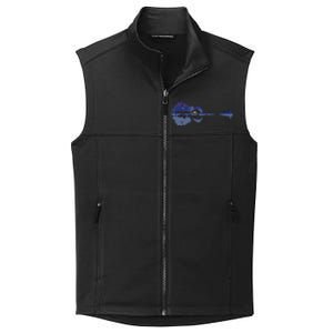 Guitar Lake Reflections In Blue Music Lovers Collective Smooth Fleece Vest