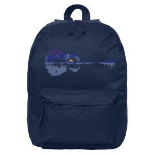 Guitar Lake Reflections In Blue Music Lovers 16 in Basic Backpack