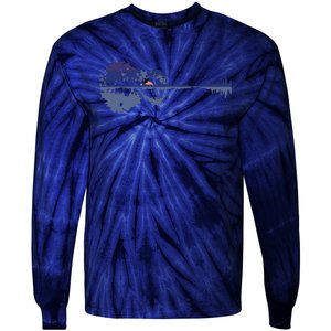 Guitar Lake Reflections In Blue Music Lovers Tie-Dye Long Sleeve Shirt