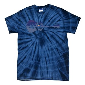 Guitar Lake Reflections In Blue Music Lovers Tie-Dye T-Shirt