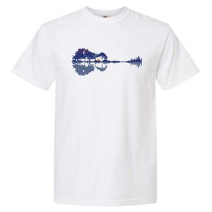 Guitar Lake Reflections In Blue Music Lovers Garment-Dyed Heavyweight T-Shirt