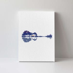 Guitar Lake Reflections In Blue Music Lovers Canvas