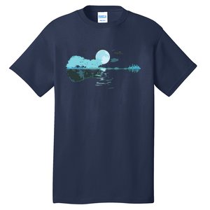 Guitar Lake Reflections Love Musician Acoustic Guitar Tall T-Shirt