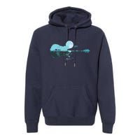 Guitar Lake Reflections Love Musician Acoustic Guitar Premium Hoodie