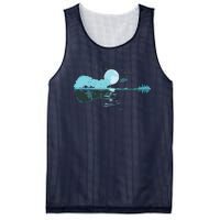 Guitar Lake Reflections Love Musician Acoustic Guitar Mesh Reversible Basketball Jersey Tank