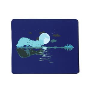 Guitar Lake Reflections Love Musician Acoustic Guitar Mousepad