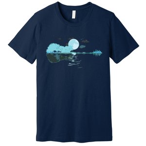 Guitar Lake Reflections Love Musician Acoustic Guitar Premium T-Shirt