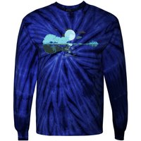 Guitar Lake Reflections Love Musician Acoustic Guitar Tie-Dye Long Sleeve Shirt