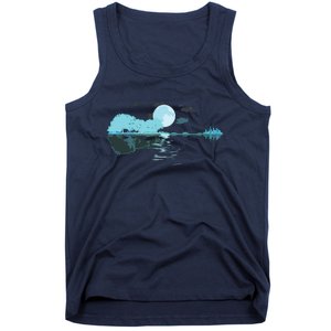 Guitar Lake Reflections Love Musician Acoustic Guitar Tank Top