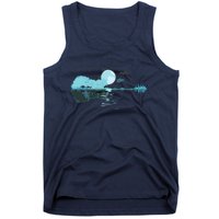 Guitar Lake Reflections Love Musician Acoustic Guitar Tank Top