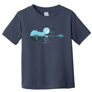 Guitar Lake Reflections Love Musician Acoustic Guitar Toddler T-Shirt