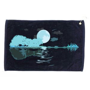 Guitar Lake Reflections Love Musician Acoustic Guitar Grommeted Golf Towel