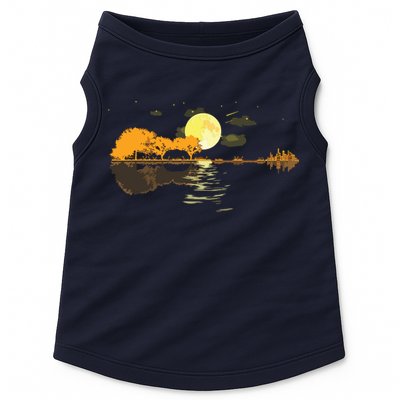 Guitar Lake Reflections Love Musician Acoustic Guitar Doggie Tank