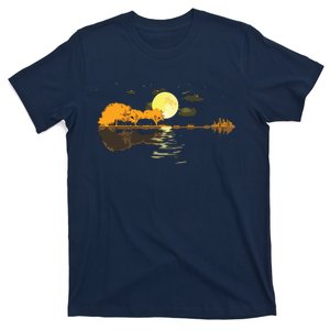 Guitar Lake Reflections Love Musician Acoustic Guitar T-Shirt