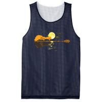 Guitar Lake Reflections Love Musician Acoustic Guitar Mesh Reversible Basketball Jersey Tank