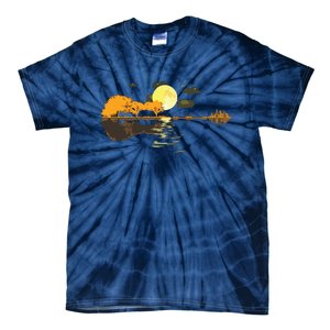 Guitar Lake Reflections Love Musician Acoustic Guitar Tie-Dye T-Shirt