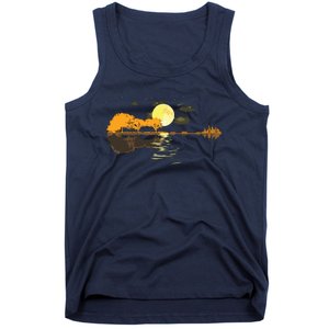 Guitar Lake Reflections Love Musician Acoustic Guitar Tank Top