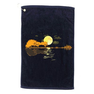 Guitar Lake Reflections Love Musician Acoustic Guitar Golf Towel