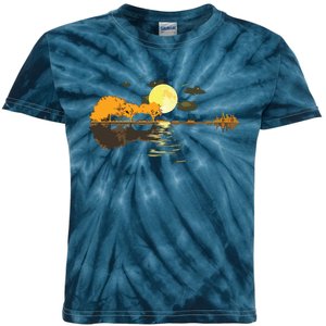 Guitar Lake Reflections Love Musician Acoustic Guitar Kids Tie-Dye T-Shirt