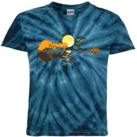 Guitar Lake Reflections Love Musician Acoustic Guitar Kids Tie-Dye T-Shirt