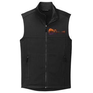 Guitar Lake Reflections Music And Guitar Lover Guitar Collective Smooth Fleece Vest