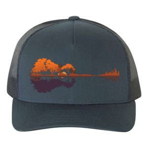 Guitar Lake Reflections Music And Guitar Lover Guitar Yupoong Adult 5-Panel Trucker Hat