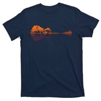 Guitar Lake Reflections Music And Guitar Lover Guitar T-Shirt