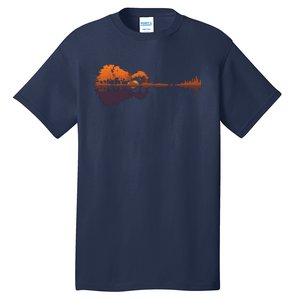 Guitar Lake Reflections Music And Guitar Lover Guitar Tall T-Shirt