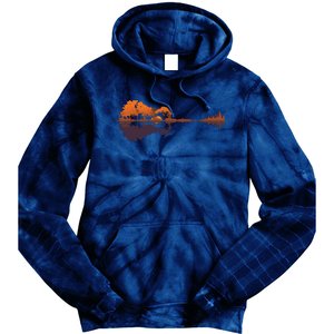 Guitar Lake Reflections Music And Guitar Lover Guitar Tie Dye Hoodie