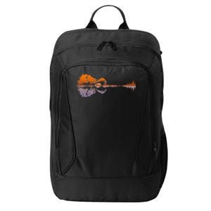 Guitar Lake Reflections Music And Guitar Lover Guitar City Backpack