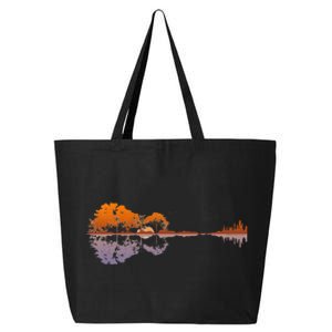 Guitar Lake Reflections Music And Guitar Lover Guitar 25L Jumbo Tote