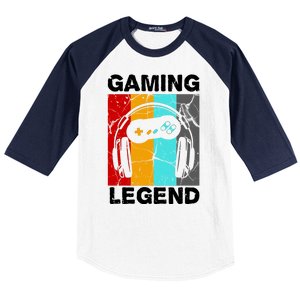 Gaming Legend Retro Baseball Sleeve Shirt