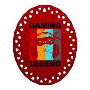 Gaming Legend Retro Ceramic Oval Ornament