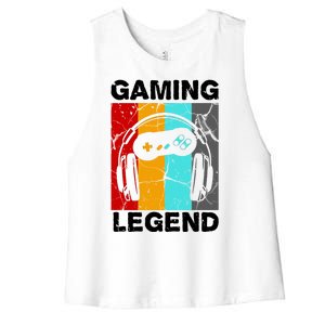 Gaming Legend Retro Women's Racerback Cropped Tank