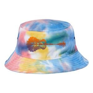 Guitar Lake Reflections Gift Music And Guitar Lover Guitar Gift Tie Dye Newport Bucket Hat