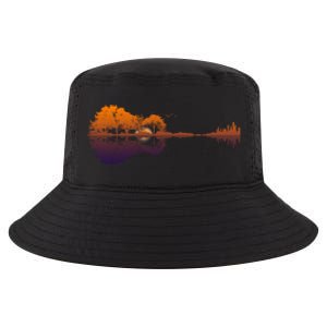 Guitar Lake Reflections Gift Music And Guitar Lover Guitar Gift Cool Comfort Performance Bucket Hat