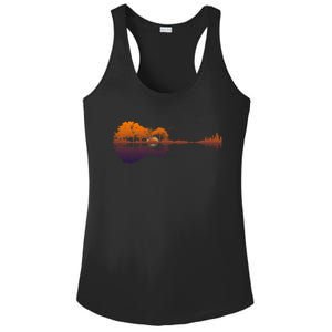 Guitar Lake Reflections Gift Music And Guitar Lover Guitar Gift Ladies PosiCharge Competitor Racerback Tank