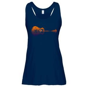 Guitar Lake Reflections Gift Music And Guitar Lover Guitar Gift Ladies Essential Flowy Tank