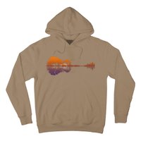 Guitar Lake Reflections Gift Music And Guitar Lover Guitar Gift Hoodie