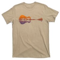 Guitar Lake Reflections Gift Music And Guitar Lover Guitar Gift T-Shirt