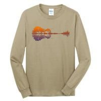 Guitar Lake Reflections Gift Music And Guitar Lover Guitar Gift Tall Long Sleeve T-Shirt