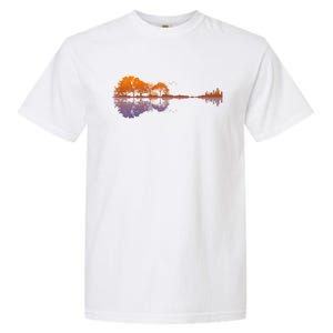 Guitar Lake Reflections Gift Music And Guitar Lover Guitar Gift Garment-Dyed Heavyweight T-Shirt