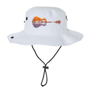 Guitar Lake Reflections Gift Music And Guitar Lover Guitar Gift Legacy Cool Fit Booney Bucket Hat