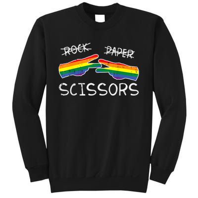 Gay Lesbian Rock Paper Scissors Fun Rainbow Pride Lgbt Women Sweatshirt